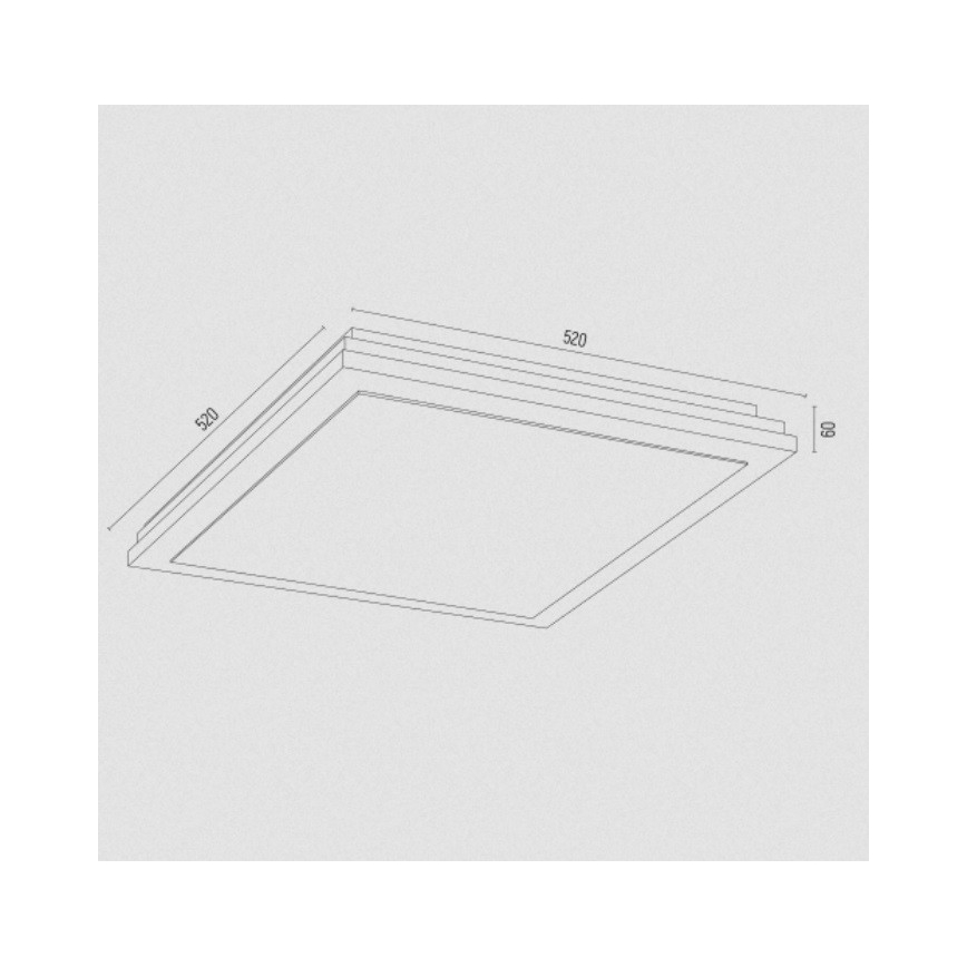 Argon 1804 - Loftlampe CASERTA 4xE27/15W/230V 52x52 cm