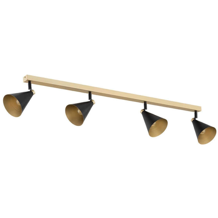 Argon 1805 - Spotlampe LUCINDA 4xE14/7W/230V sort/guldfarvet