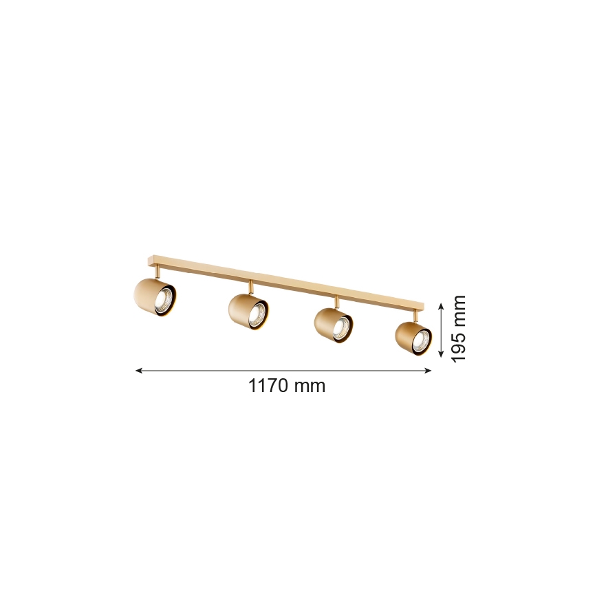 Argon 1810 - Spotlampe ISOLA 4xGU10/5W/230V