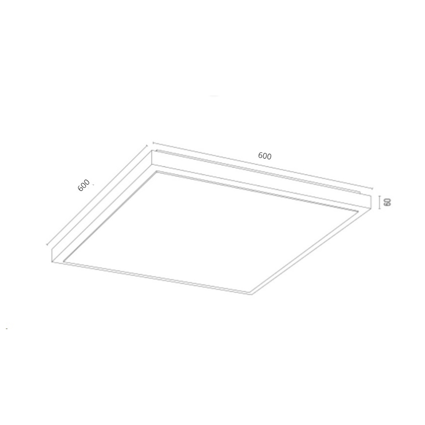 Argon 1826 - Loftlampe CARLSON 4xE27/15W/230V 60x60 cm sort