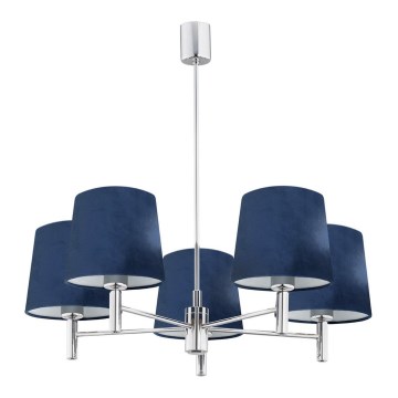 Argon 2074 - Loftlampe på stang BOLZANO 5xE27/15W/230V blå