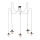 Argon 2078 - Pendel CORSO 5xE27/15W/230V edderkop sort