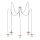Argon 2079 - Pendel CORSO 5xE27/15W/230V edderkop skinnende krom