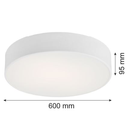 Argon 2082 - Loftlampe DARLING 5xE27/15W/230V diam. 60 cm hvid