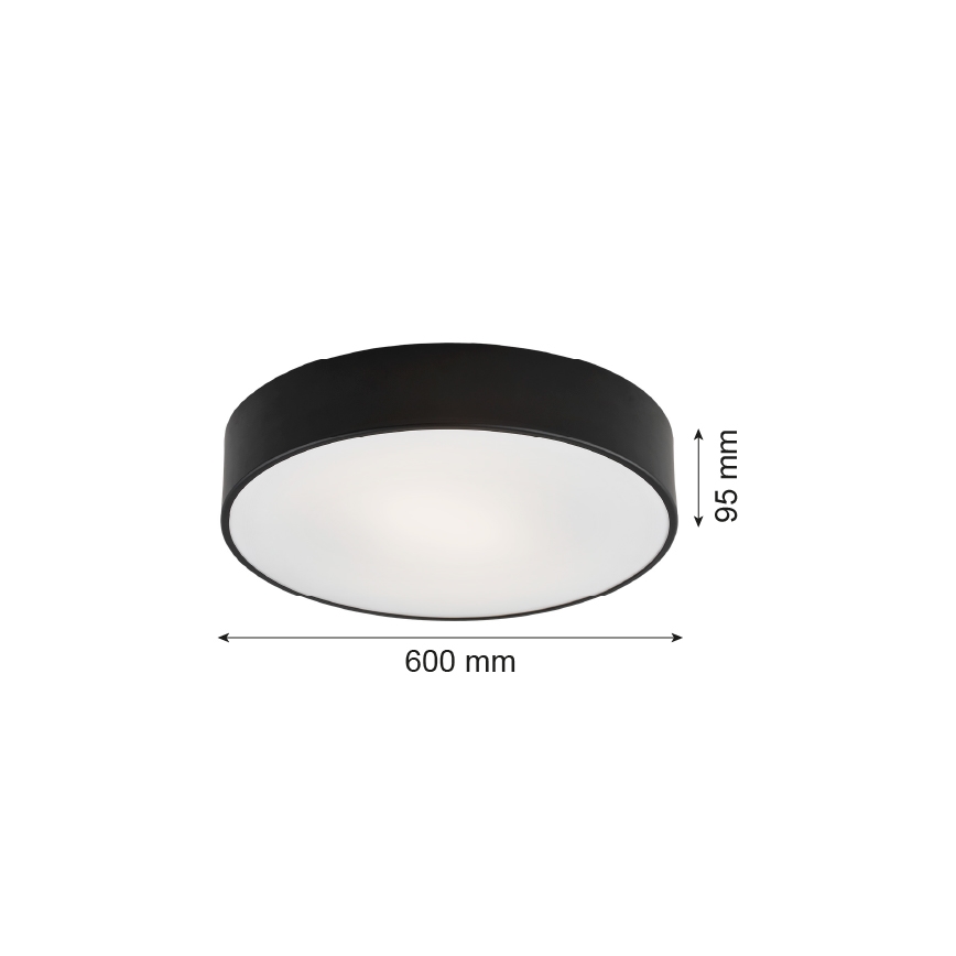 Argon 2084 - Loftlampe DARLING 5xE27/15W/230V diam. 60 cm sort