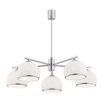 Argon 2087 - Pendellampe MARBELLA 5xE27/15W/230V skinnende krom