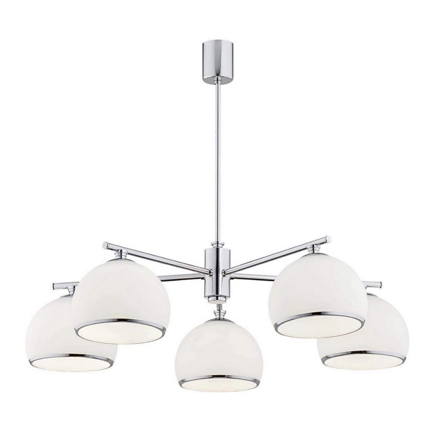 Argon 2087 - Pendellampe MARBELLA 5xE27/15W/230V skinnende krom