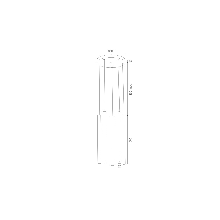 Argon 2109 - LED pendel SICILIA 5xLED/4,5W/230V