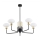 Argon 2128 - Loftlampe RAVELLO 5xE14/15W/230V sort/guldfarvet