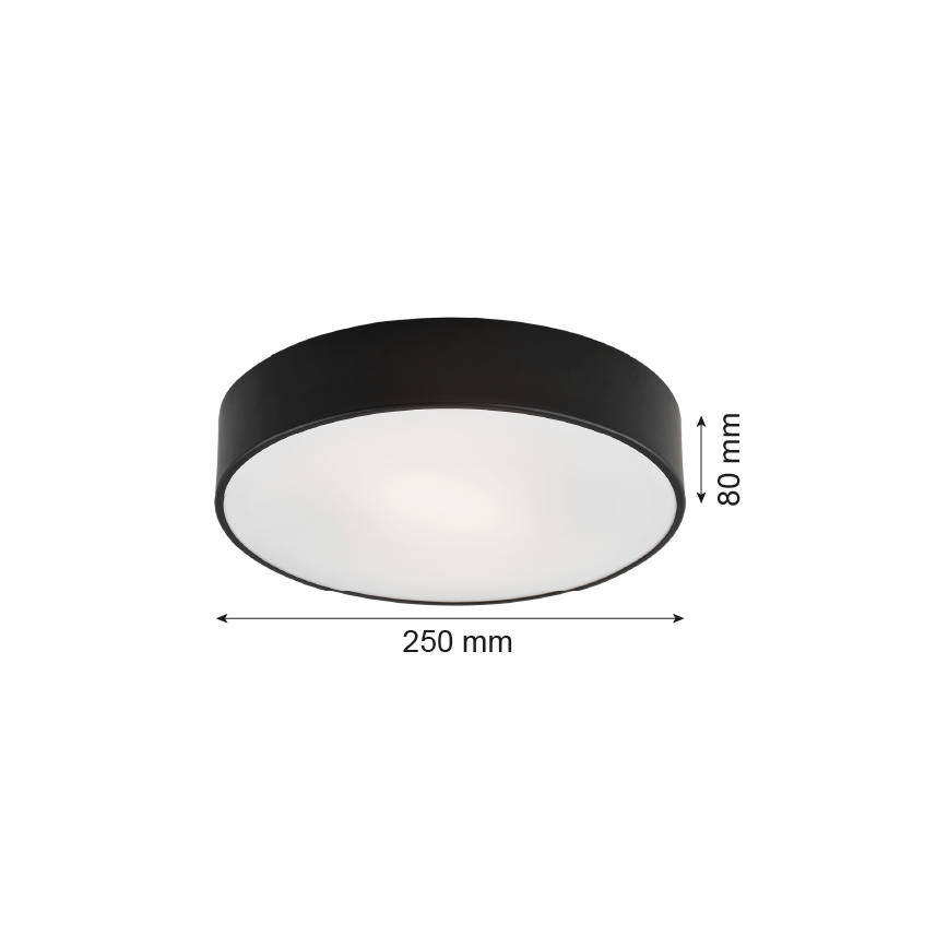 Argon 3081 - Loftlampe DARLING 2xE27/15W/230V diam. 25 cm sort