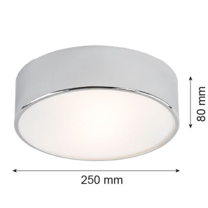 Argon 3083 - Loftlampe DARLING 2xE27/15W/230V diam. 25 cm sølvfarvet