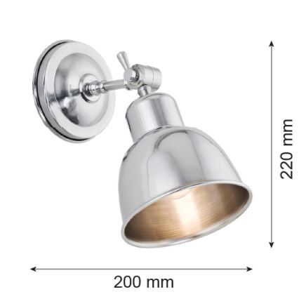 Argon 3172 - Væglampe EUFRAT 1xE27/60W/230V
