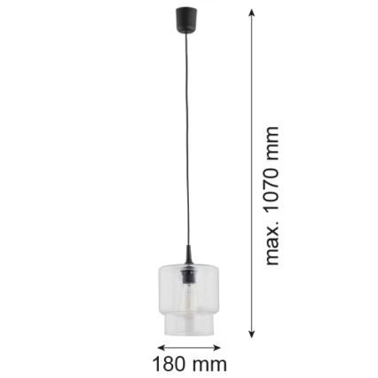 Argon 3275 - Pendel NEWA 1xE27/15W/230V transparent