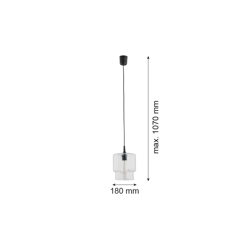 Argon 3275 - Pendel NEWA 1xE27/15W/230V transparent