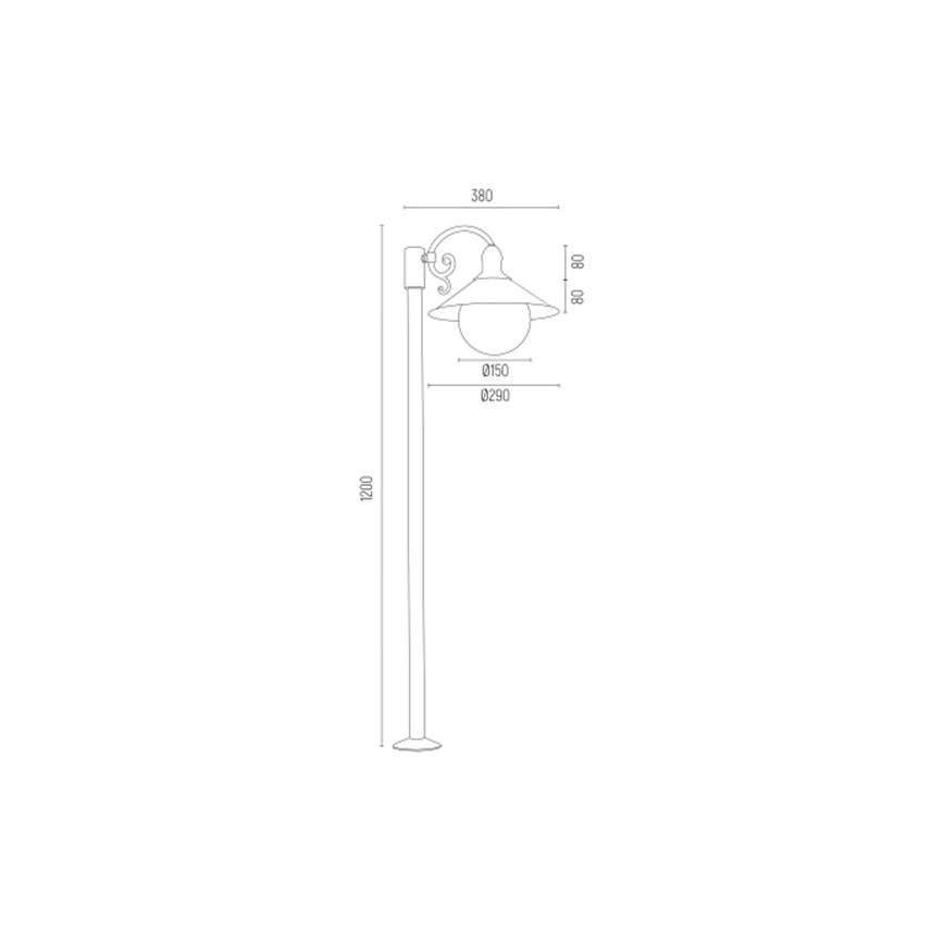 Argon 3284 - Udendørslampe ERBA BIS 1xE27/15W/230V