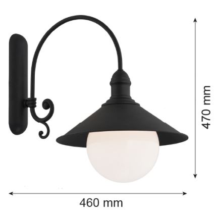 Argon 3286 - Væglampe ERBA BIS 1xE27/60W/230V