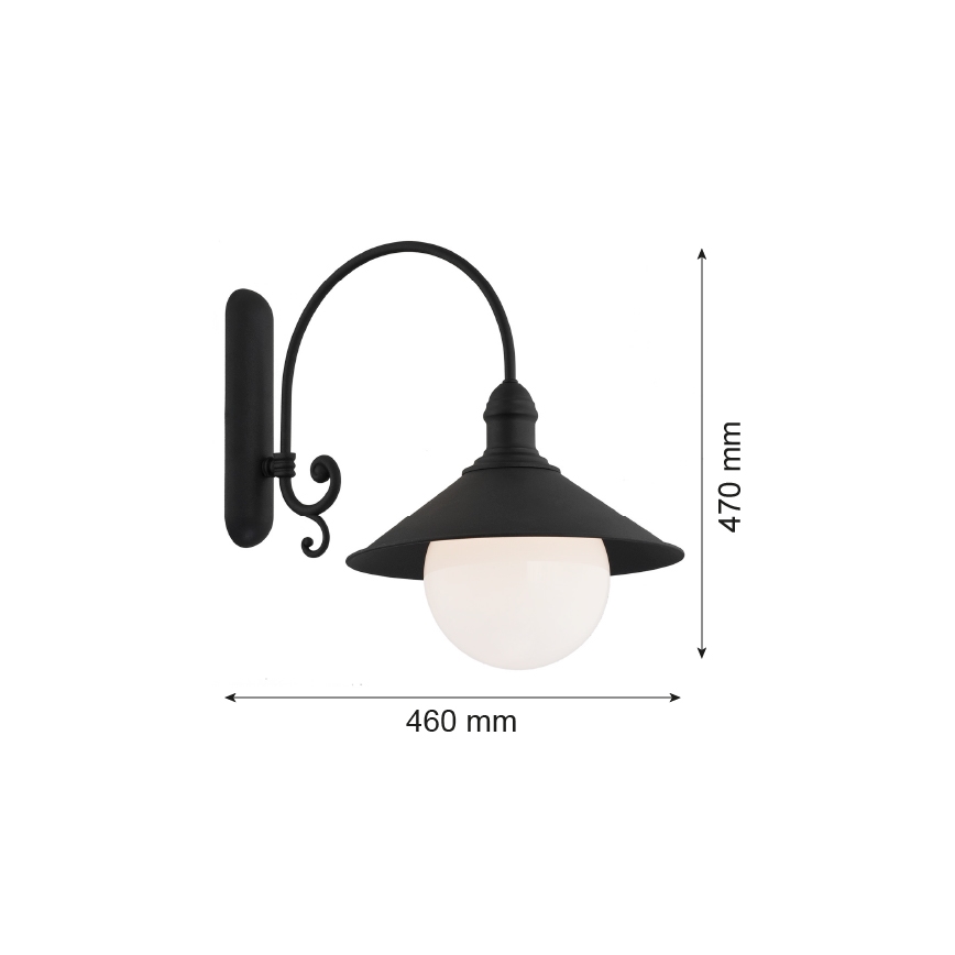 Argon 3286 - Væglampe ERBA BIS 1xE27/60W/230V
