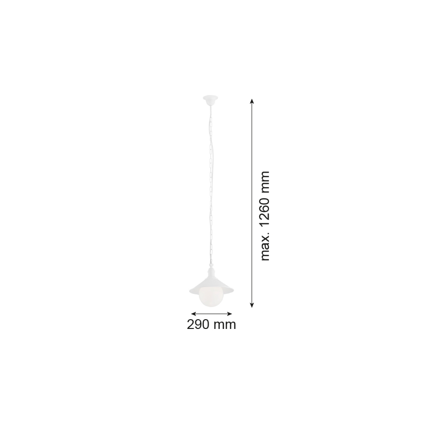 Argon 3296 - Udendørs lysekrone ERBA BIS 1xE27/60W/230V