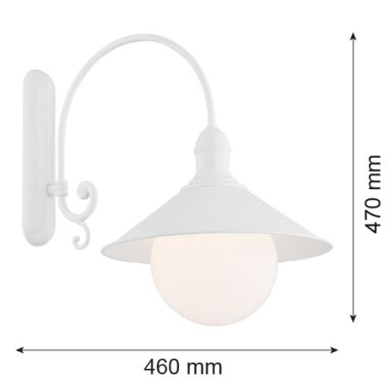 Argon 3297 - Væglampe ERBA BIS 1xE27/60W/230V