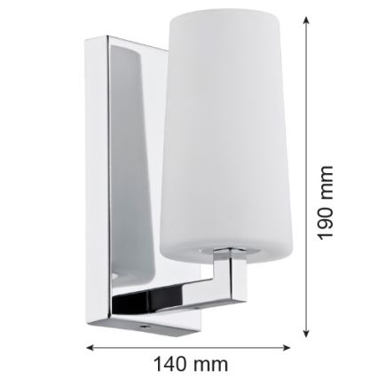 Argon 3358 - Væglampe CAMELOT 1xE27/15W/230V skinnende krom