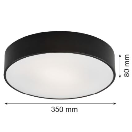 Argon 3570  - LED loftlampe DARLING LED/25W/230V diam. 35 cm sort
