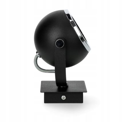 Argon 3638 - Vægspot KOS 1xGU10/5W/230V sort/skinnende krom