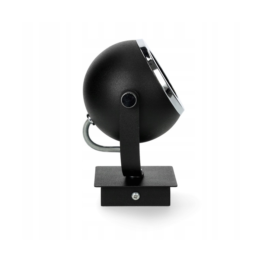 Argon 3638 - Vægspot KOS 1xGU10/5W/230V sort/skinnende krom