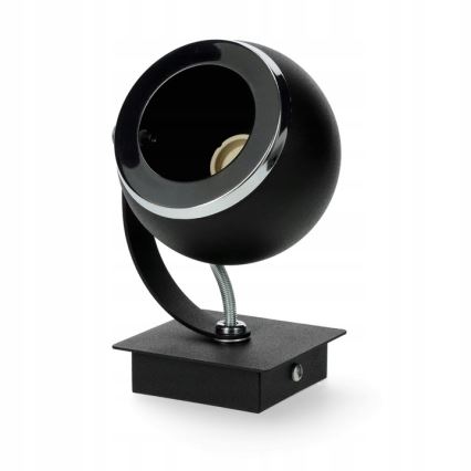 Argon 3638 - Vægspot KOS 1xGU10/5W/230V sort/skinnende krom