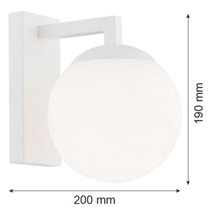 Argon 3733 - Væglampe ASPEN 1xE27/15W/230V hvid