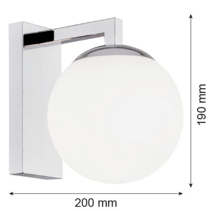 Argon 3735 - Væglampe ASPEN 1xE27/15W/230V skinnende krom