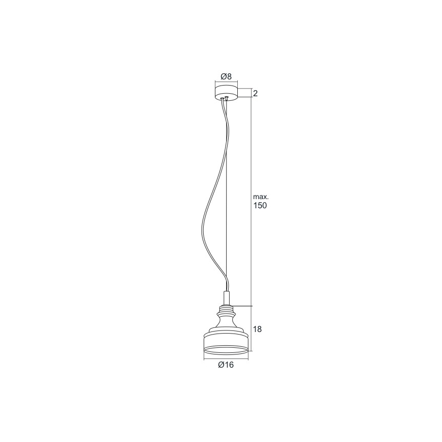 Argon 3795 - LED lysekrone i en snor TULUZA LED/5W/230V
