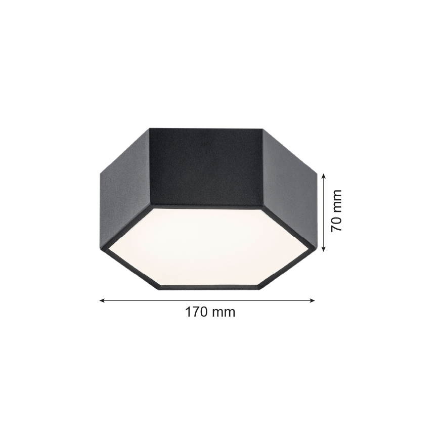 Argon 3824 - LED loftlampe ARIZONA LED/9W/230V sort