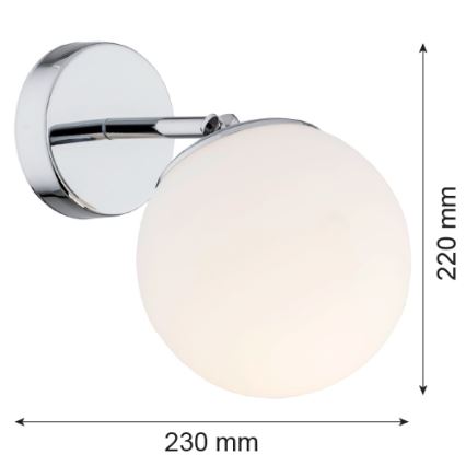 Argon 3988 - Væglampe SATELITE 1xE27/15W/230V skinnende krom