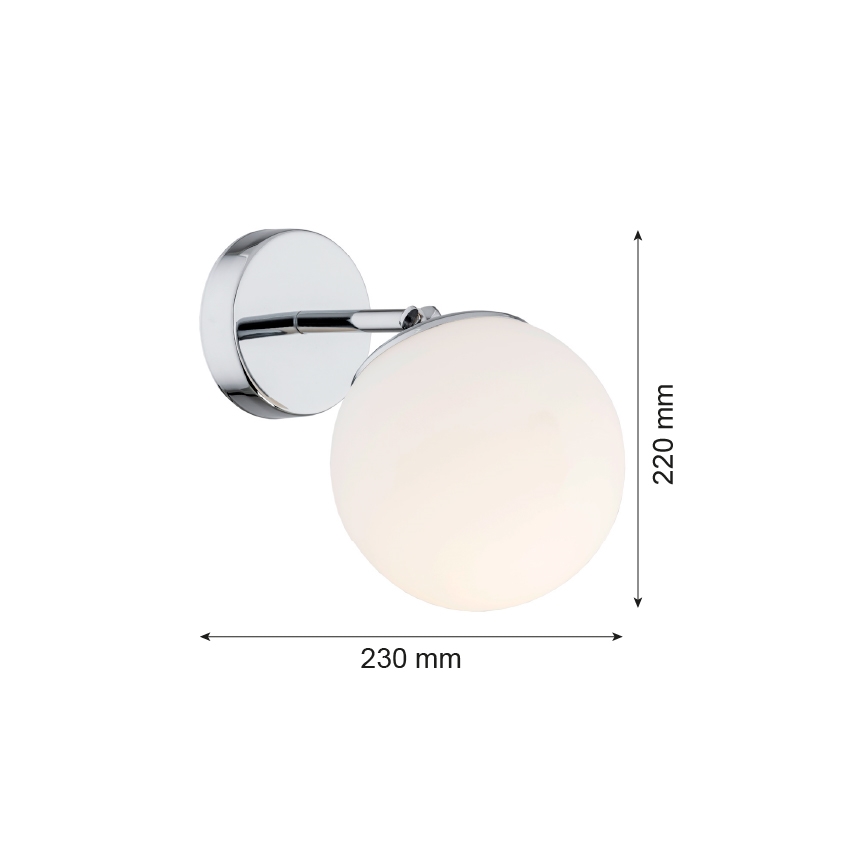 Argon 3988 - Væglampe SATELITE 1xE27/15W/230V skinnende krom