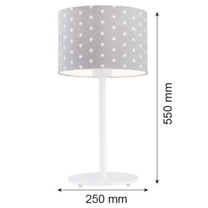 Argon 4126 - Bordlampe MAGIC 1xE27/15W/230V grå/hvid