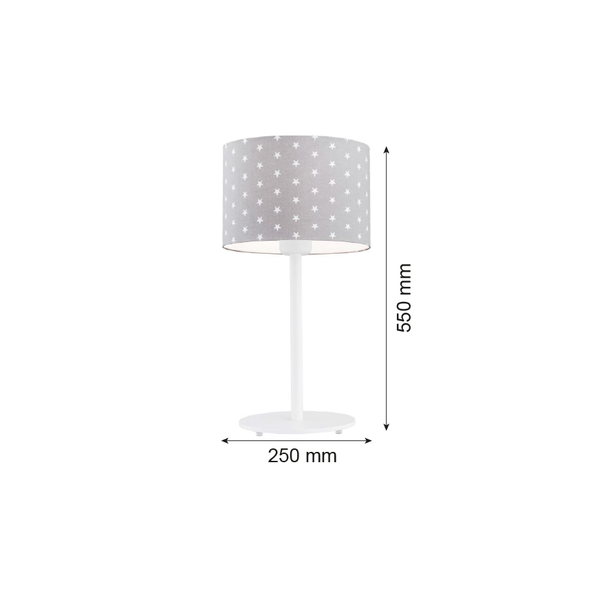 Argon 4126 - Bordlampe MAGIC 1xE27/15W/230V grå/hvid