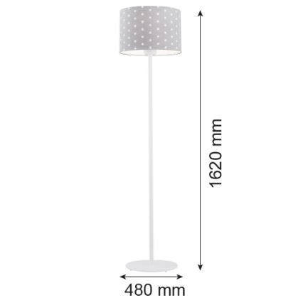 Argon 4130 - Gulvlampe MAGIC 1xE27/15W/230V grå/hvid