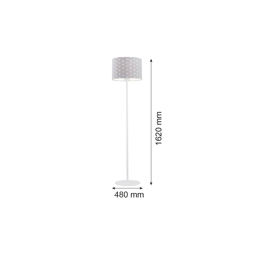 Argon 4130 - Gulvlampe MAGIC 1xE27/15W/230V grå/hvid