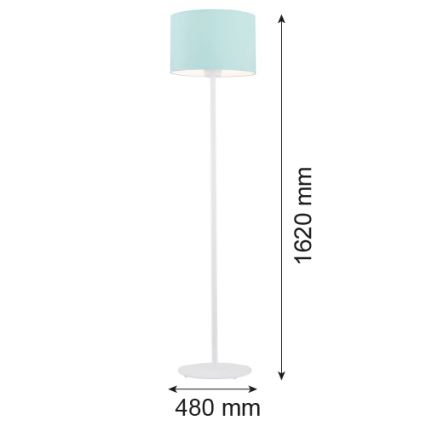 Argon 4131 - Gulvlampe MAGIC 1xE27/15W/230V turkis/hvid