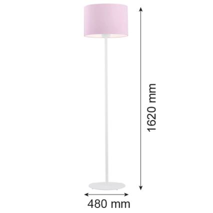 Argon 4132 - Gulvlampe MAGIC 1xE27/15W/230V lyserød/hvid