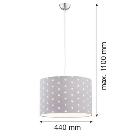 Argon 4134 - Pendel MAGIC 1xE27/15W/230V grå/hvid