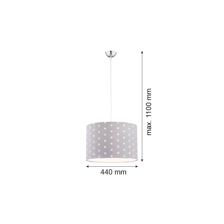 Argon 4134 - Pendel MAGIC 1xE27/15W/230V grå/hvid
