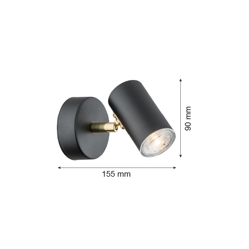 Argon 4210 - Loftspot LAGOS 1xGU10/5W/230V sort/messing