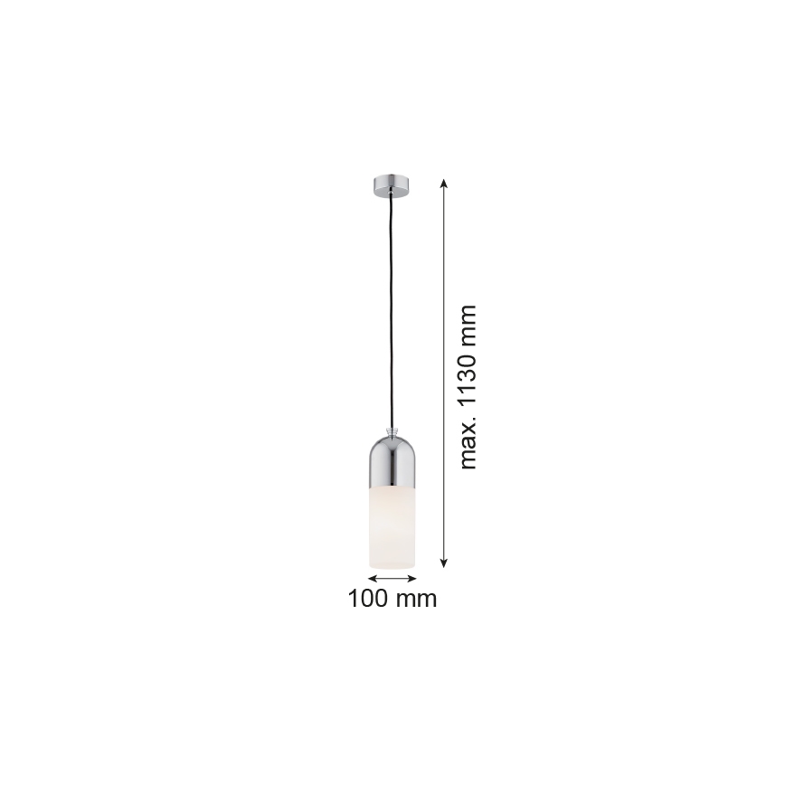 Argon 4211 - Pendel BURGOS 1xE27/15W/230V skinnende krom
