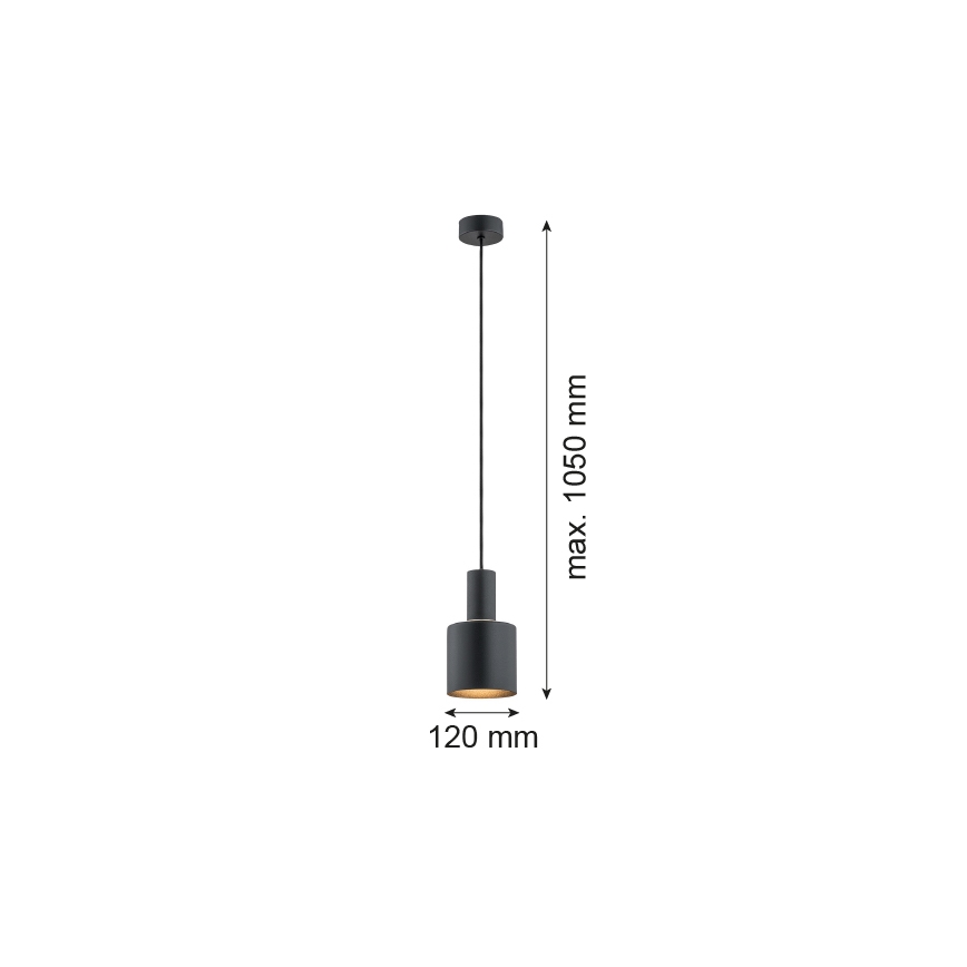 Argon 4219 - Pendel SINES 1xE27/15W/230V diam. 12 cm sort