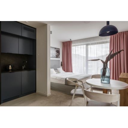 Argon 4222 - Loftlampe på kabel SINES 1xE27/15W/230V Ø 28 cm sort