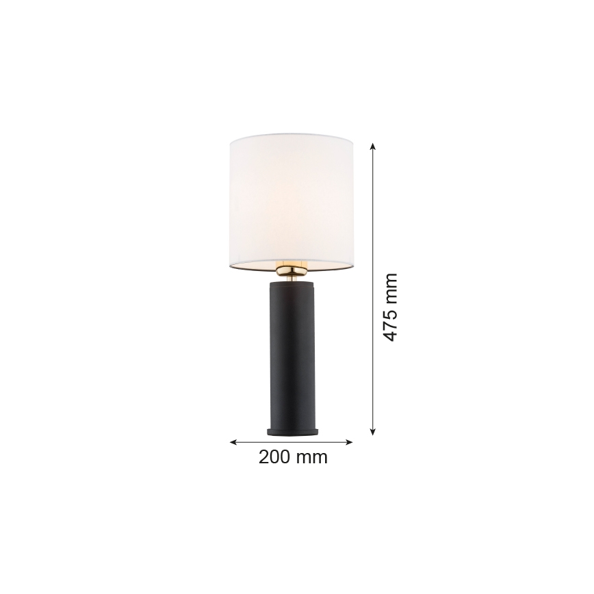 Argon 4233 - Bordlampe ALMADA 1xE27/15W/230V sort/hvid