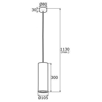 Argon 4246 - Pendel LINEA 1xE27/15W/230V messing/sort