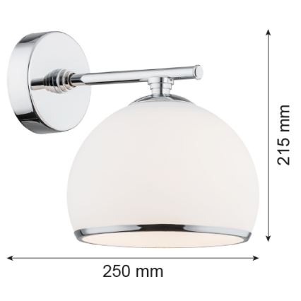 Argon 4254 - Væglampe MARBELLA 1xE27/15W/230V skinnende krom