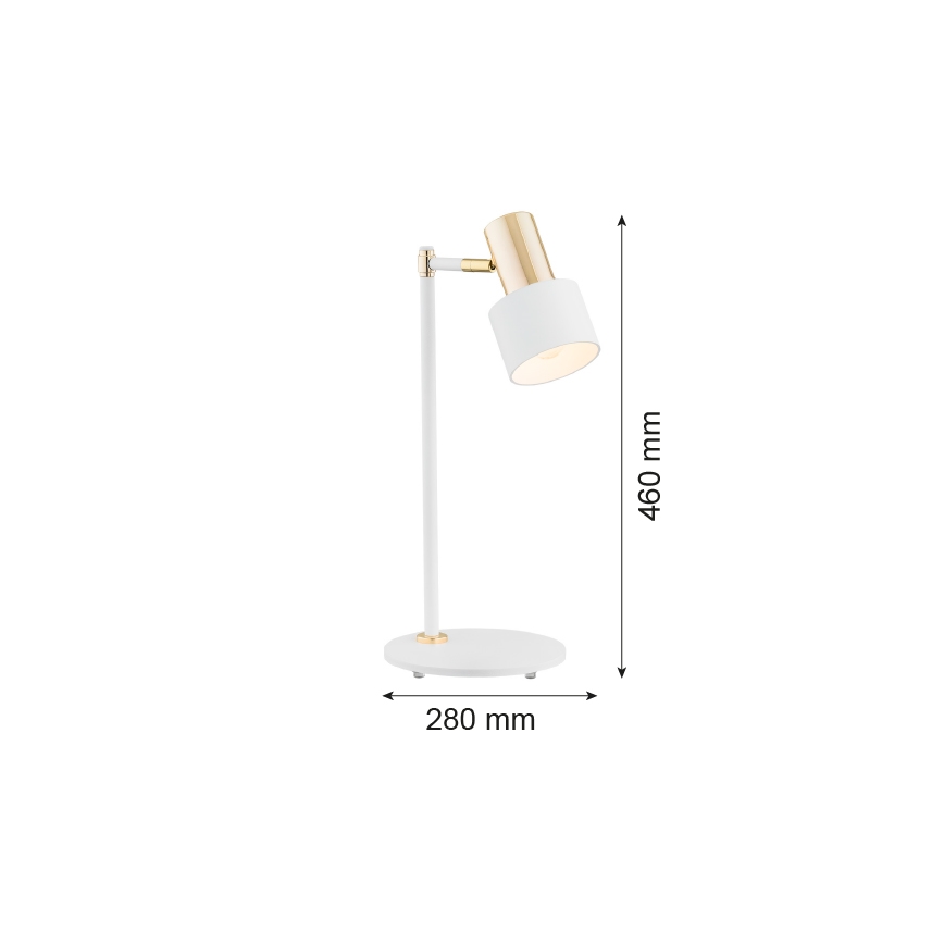 Argon 4256 - Bordlampe DORIA 1xE27/15W/230V hvid/messing